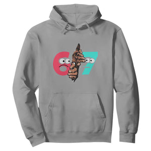 Bigfoot Six Seven Meme Hoodie 67 Viral Gen Alpha Slang Gift TS12 Sport Gray Print Your Wear