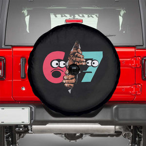 Bigfoot Six Seven Meme Spare Tire Cover 67 Viral Gen Alpha Slang Gift TS12 Black Print Your Wear