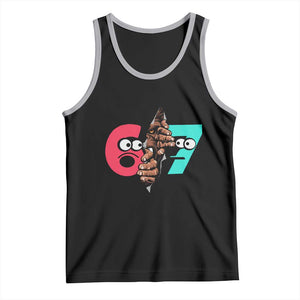 Bigfoot Six Seven Meme Tank Top 67 Viral Gen Alpha Slang Gift TS12 Black Athletic Heather Print Your Wear