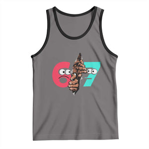 Bigfoot Six Seven Meme Tank Top 67 Viral Gen Alpha Slang Gift TS12 Deep Heather Black Print Your Wear