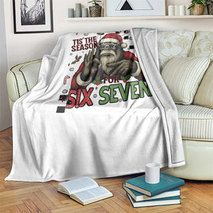 Funny Bigfoot Santa Tis The Season For Six Seven Meme Throw Blanket Christmas Gift TS12 Print Your Wear