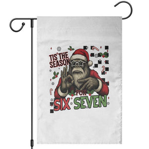Funny Bigfoot Santa Tis The Season For Six Seven Meme Garden Flag Christmas Gift TS12 White Print Your Wear