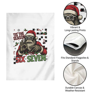 Funny Bigfoot Santa Tis The Season For Six Seven Meme Garden Flag Christmas Gift TS12 Print Your Wear
