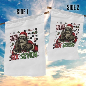 Funny Bigfoot Santa Tis The Season For Six Seven Meme Garden Flag Christmas Gift TS12 Print Your Wear
