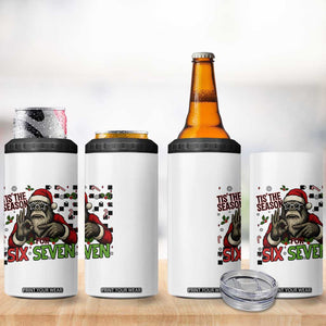 Funny Bigfoot Santa Tis The Season For Six Seven Meme 4 in 1 Can Cooler Tumbler Christmas Gift TS12 Print Your Wear