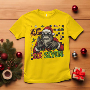Funny Bigfoot Santa Tis The Season For Six Seven Meme T Shirt Christmas Gift TS12 Daisy Print Your Wear
