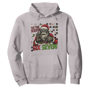 Funny Bigfoot Santa Tis The Season For Six Seven Meme Hoodie Christmas Gift TS12 Ice Gray Print Your Wear