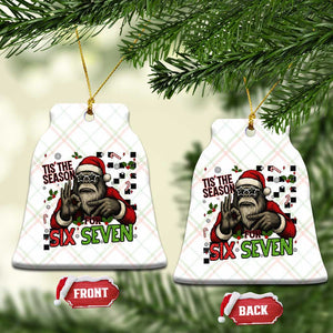Funny Bigfoot Santa Tis The Season For Six Seven Meme Ceramic Ornament Christmas Gift TS12 Print Your Wear