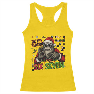 Funny Bigfoot Santa Tis The Season For Six Seven Meme Racerback Tank Top Christmas Gift TS12 Daisy Print Your Wear