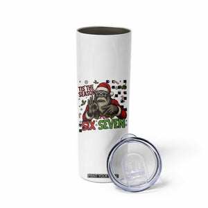 Funny Bigfoot Santa Tis The Season For Six Seven Meme Skinny Tumbler Christmas Gift TS12 Print Your Wear