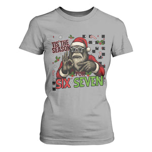 Funny Bigfoot Santa Tis The Season For Six Seven Meme T Shirt For Women Christmas Gift TS12 Sport Gray Print Your Wear