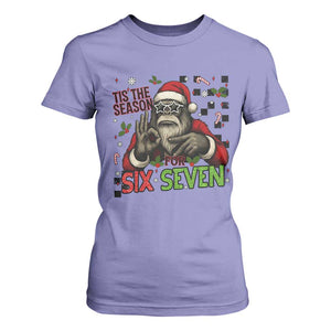 Funny Bigfoot Santa Tis The Season For Six Seven Meme T Shirt For Women Christmas Gift TS12 Violet Print Your Wear