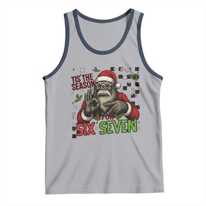 Funny Bigfoot Santa Tis The Season For Six Seven Meme Tank Top Christmas Gift TS12 Athletic Heather Navy Print Your Wear