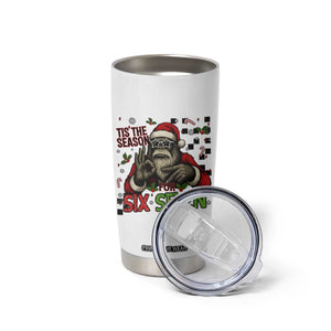 Funny Bigfoot Santa Tis The Season For Six Seven Meme Tumbler Cup Christmas Gift TS12 Print Your Wear