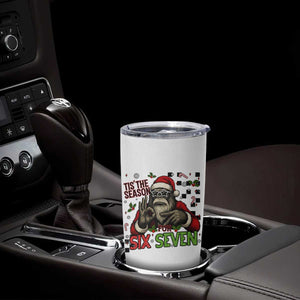 Funny Bigfoot Santa Tis The Season For Six Seven Meme Tumbler Cup Christmas Gift TS12 Print Your Wear