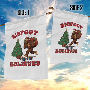 Funny Bigfoot Santa Believes Six Seven Meme Garden Flag Trendy Gen Z Xmas Gift TS12 Print Your Wear