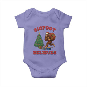 Funny Bigfoot Santa Believes Six Seven Meme Baby Onesie Trendy Gen Z Xmas Gift TS12 Violet Print Your Wear