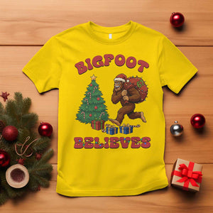 Funny Bigfoot Santa Believes Six Seven Meme T Shirt Trendy Gen Z Xmas Gift TS12 Daisy Print Your Wear