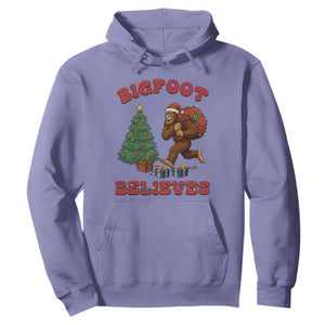 Funny Bigfoot Santa Believes Six Seven Meme Hoodie Trendy Gen Z Xmas Gift TS12 Violet Print Your Wear