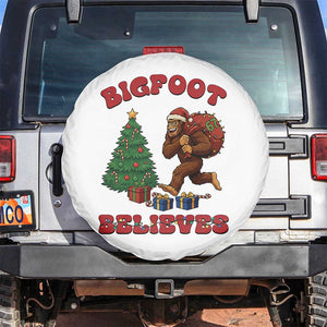Funny Bigfoot Santa Believes Six Seven Meme Spare Tire Cover Trendy Gen Z Xmas Gift TS12 No hole White Print Your Wear