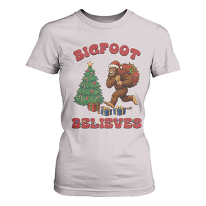 Funny Bigfoot Santa Believes Six Seven Meme T Shirt For Women Trendy Gen Z Xmas Gift TS12 Ice Gray Print Your Wear