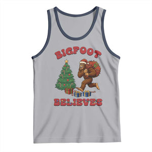 Funny Bigfoot Santa Believes Six Seven Meme Tank Top Trendy Gen Z Xmas Gift TS12 Athletic Heather Navy Print Your Wear