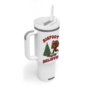 Funny Bigfoot Santa Believes Six Seven Meme Tumbler With Handle Trendy Gen Z Xmas Gift TS12 Print Your Wear