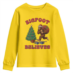 Funny Bigfoot Santa Believes Six Seven Meme Youth Sweatshirt Trendy Gen Z Xmas Gift TS12 Daisy Print Your Wear
