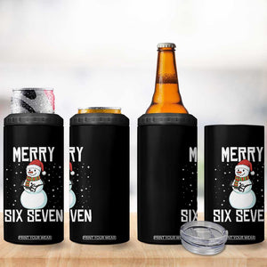 Funny Snowman Merry Six Seven Meme 4 in 1 Can Cooler Tumbler Christmas Trending 67 Gift TS12 Print Your Wear