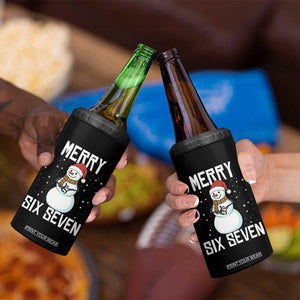Funny Snowman Merry Six Seven Meme 4 in 1 Can Cooler Tumbler Christmas Trending 67 Gift TS12 Print Your Wear