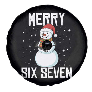 Funny Snowman Merry Six Seven Meme Spare Tire Cover Christmas Trending 67 Gift TS12 Print Your Wear