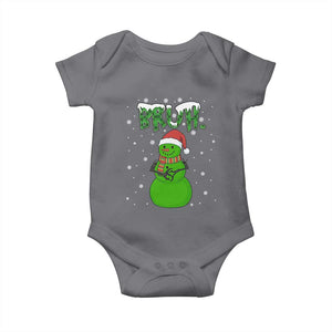 Funny Green Snowman Six Seven Meme Baby Onesie Christmas Gift For Gen Z TS12 Charcoal Print Your Wear