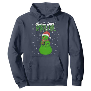 Funny Green Snowman Six Seven Meme Hoodie Christmas Gift For Gen Z TS12 Navy Print Your Wear