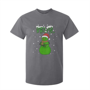Funny Green Snowman Six Seven Meme T Shirt For Kid Christmas Gift For Gen Z TS12 Charcoal Print Your Wear