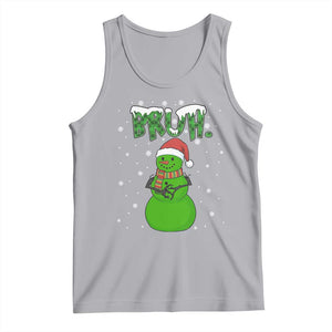 Funny Green Snowman Six Seven Meme Tank Top Christmas Gift For Gen Z TS12 Athletic Heather Print Your Wear