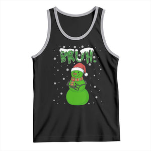 Funny Green Snowman Six Seven Meme Tank Top Christmas Gift For Gen Z TS12 Black Athletic Heather Print Your Wear