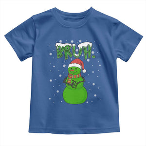 Funny Green Snowman Six Seven Meme Toddler T Shirt Christmas Gift For Gen Z TS12 Royal Blue Print Your Wear