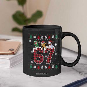 Funny Gen Z Alpha Ugly Xmas Gift Coffee Mug Gingerbread Snowman Elf Dabbing TS12 Print Your Wear