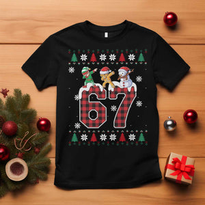 Funny Gen Z Alpha Ugly Xmas Gift T Shirt Gingerbread Snowman Elf Dabbing TS12 Black Print Your Wear