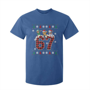 Funny Gen Z Alpha Ugly Xmas Gift T Shirt For Kid Gingerbread Snowman Elf Dabbing TS12 Royal Blue Print Your Wear