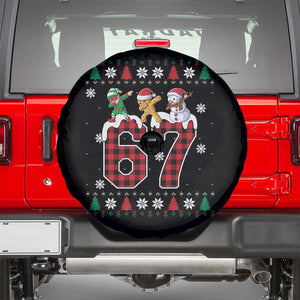 Funny Gen Z Alpha Ugly Xmas Gift Spare Tire Cover Gingerbread Snowman Elf Dabbing TS12 Black Print Your Wear
