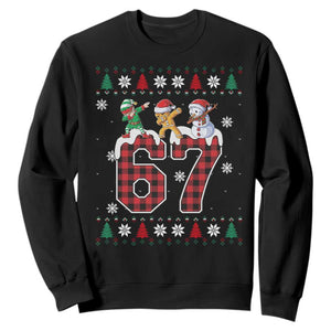 Funny Gen Z Alpha Ugly Xmas Gift Sweatshirt Gingerbread Snowman Elf Dabbing TS12 Black Print Your Wear