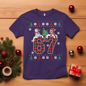 Six Seven Meme Snowman Santa Dab T Shirt Funny Christmas Ugly Sweater Gift TS12 Purple Print Your Wear