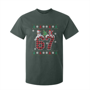 Six Seven Meme Snowman Santa Dab T Shirt For Kid Funny Christmas Ugly Sweater Gift TS12 Dark Forest Green Print Your Wear