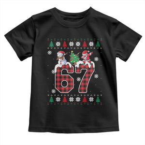 Six Seven Meme Snowman Santa Dab Toddler T Shirt Funny Christmas Ugly Sweater Gift TS12 Black Print Your Wear