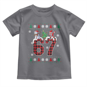 Six Seven Meme Snowman Santa Dab Toddler T Shirt Funny Christmas Ugly Sweater Gift TS12 Charcoal Print Your Wear
