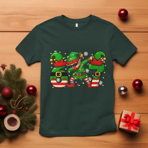 Funny Elf Dab Six Seven Meme T Shirt Christmas Trending 67 Gift TS12 Dark Forest Green Print Your Wear
