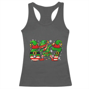 Funny Elf Dab Six Seven Meme Racerback Tank Top Christmas Trending 67 Gift TS12 Dark Heather Print Your Wear