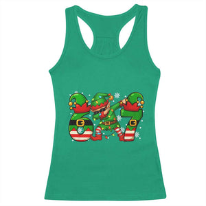 Funny Elf Dab Six Seven Meme Racerback Tank Top Christmas Trending 67 Gift TS12 Irish Green Print Your Wear