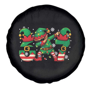 Funny Elf Dab Six Seven Meme Spare Tire Cover Christmas Trending 67 Gift TS12 Print Your Wear